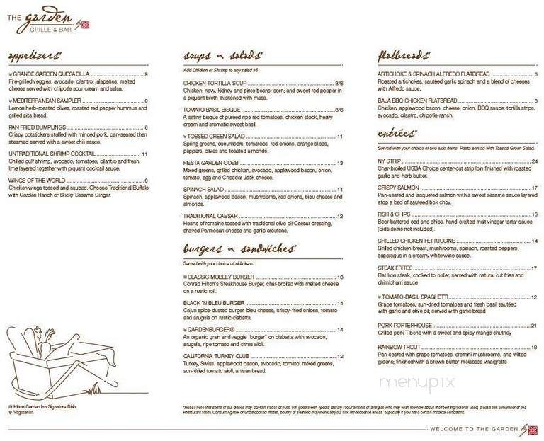 The Garden Grille & Bar - Bothell, WA menu_pic