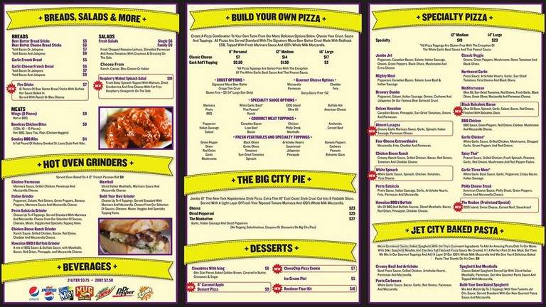 Jet City Pizza - Snohomish, WA menu_pic