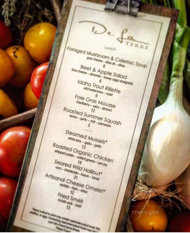 De La Terre - Steilacoom, WA menu_pic