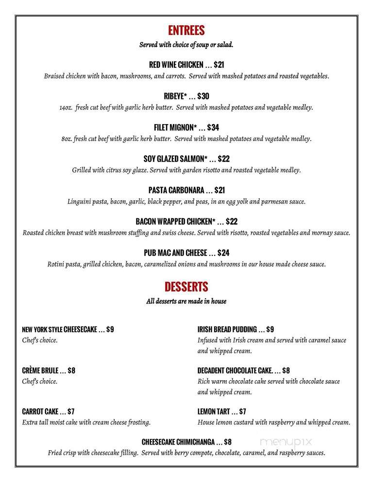 Double Eagle Restaurant - Fairbanks, AK menu_pic