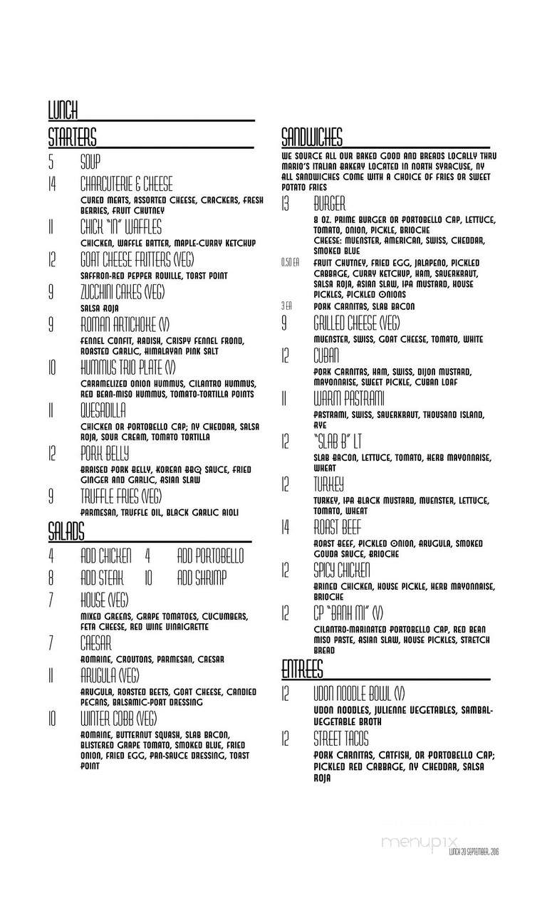 Redfield's - Syracuse, NY menu_pic