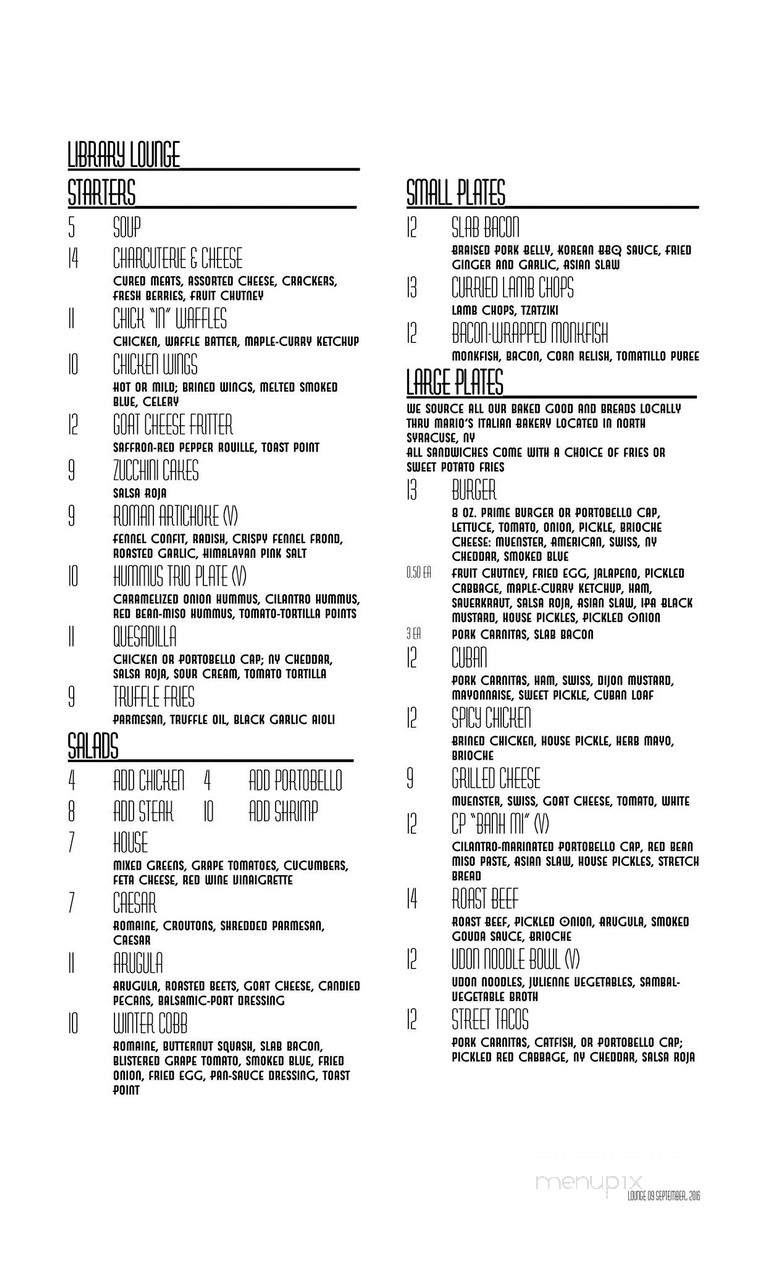 Redfield's - Syracuse, NY menu_pic