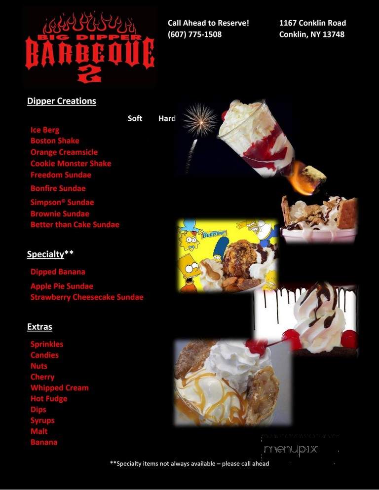 Big Dipper BBQ 2 - Conklin, NY menu_pic