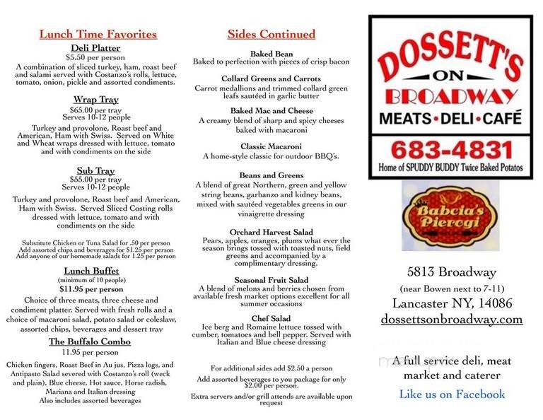 Dossett's On Broadway - Lancaster, NY