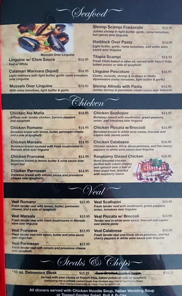 Villa Rosa - Kittanning, PA menu_pic
