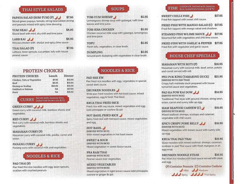 Krua Thai Cafe - Dallastown, PA menu_pic