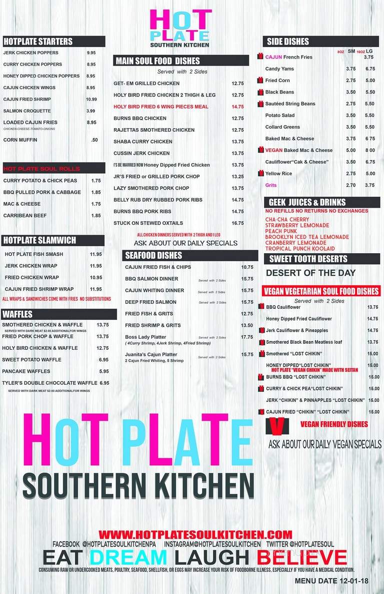 South Side Soul Food - Bethlehem, PA menu_pic