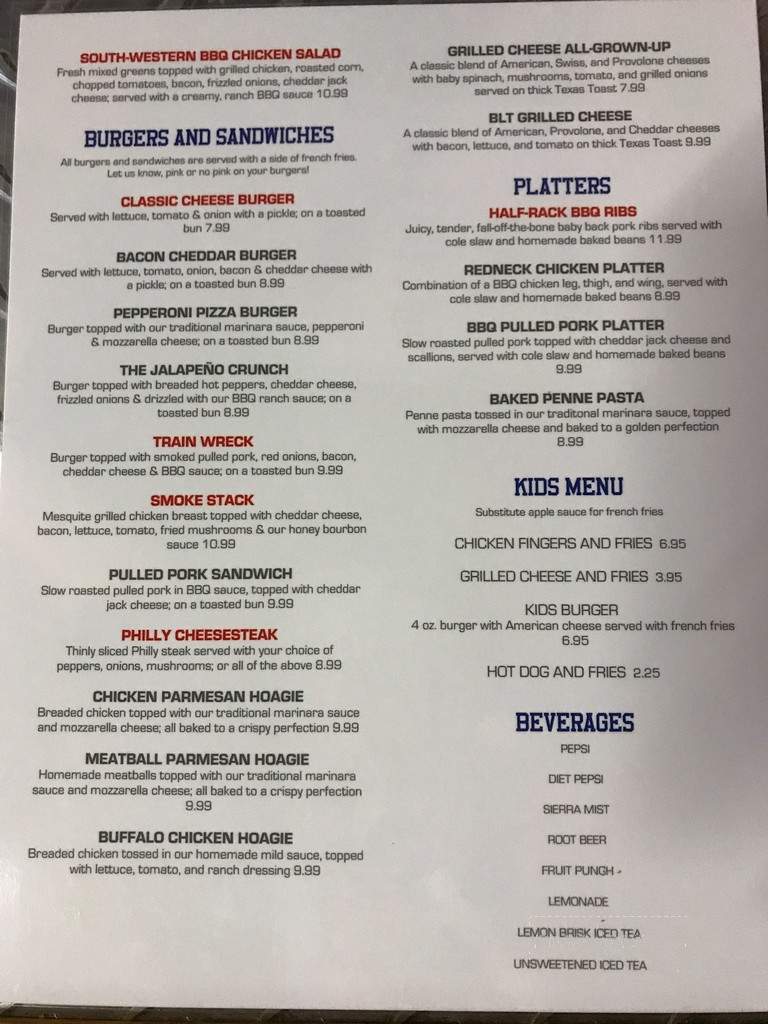 The Station House Family Restaraunt & Fun Center - Gouldsboro, PA menu_pic