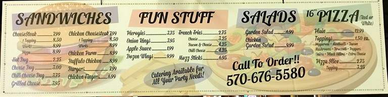 The Station House Family Restaraunt & Fun Center - Gouldsboro, PA menu_pic