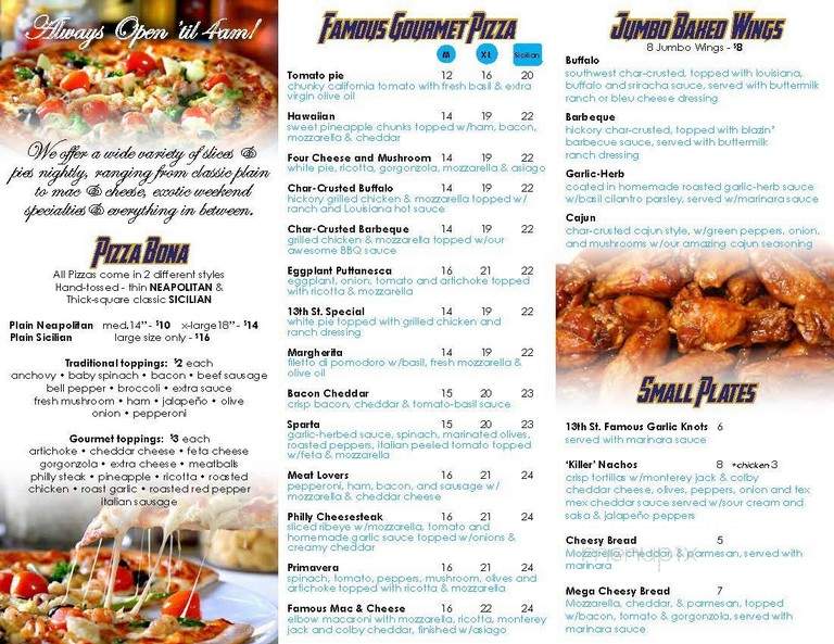 Pizzeria Cappelli - Philadelphia, PA menu_pic