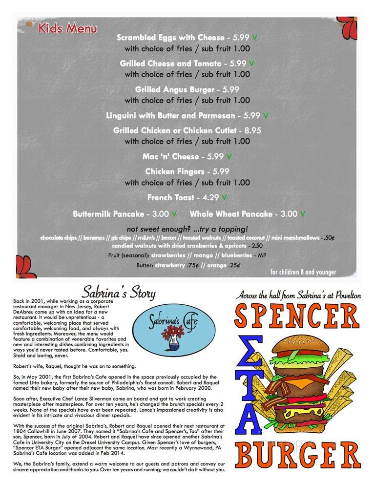 Holiday Cafe - Philadelphia, PA menu_pic