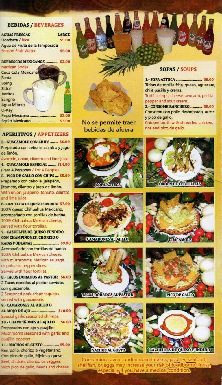 Taquitos de Puebla III - Philadelphia, PA menu_pic