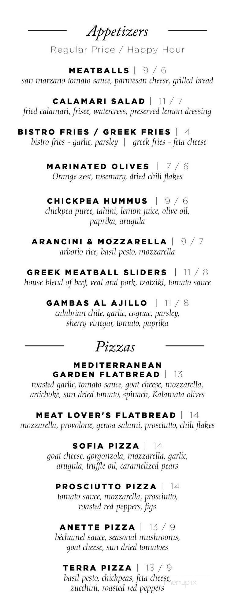 Romeo & Juliet - Washington, DC menu_pic