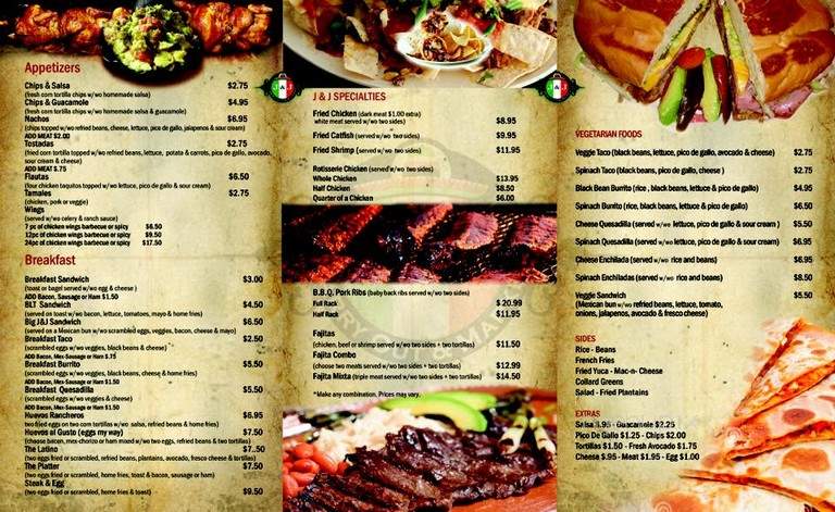 J & J Carryout - Washington, DC menu_pic
