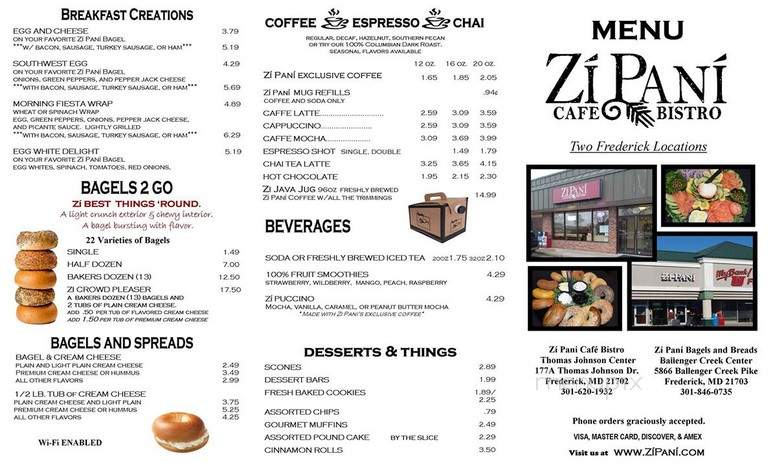 ZiPani Breads Cafe - Frederick, MD
