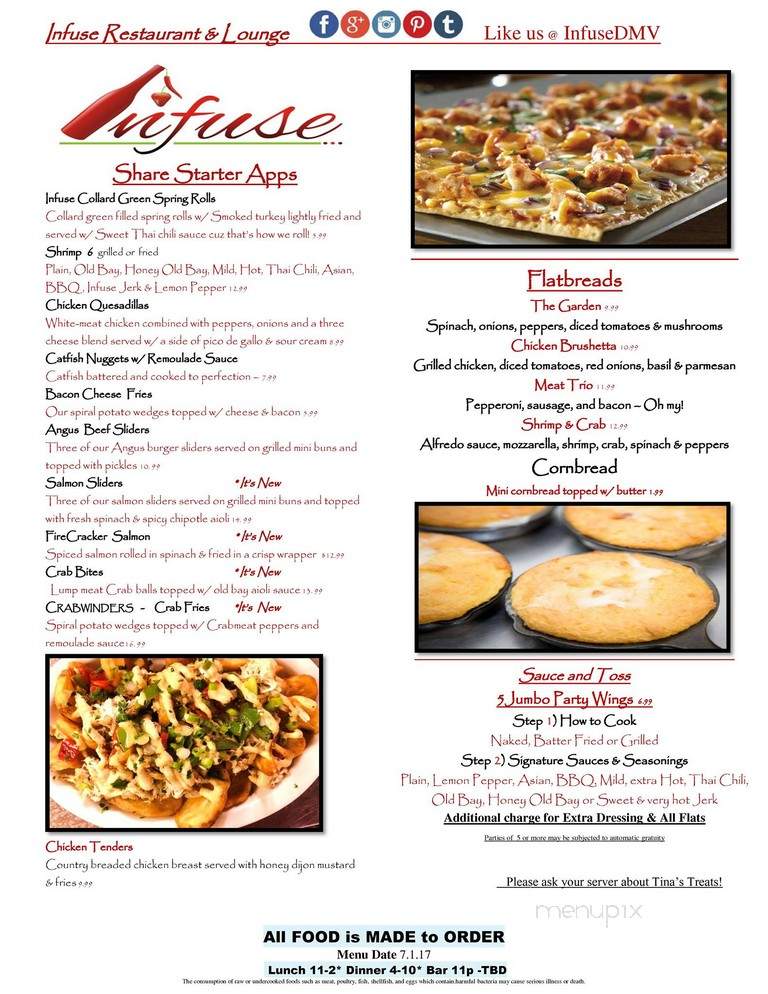 Infuse - Temple Hills, MD menu_pic