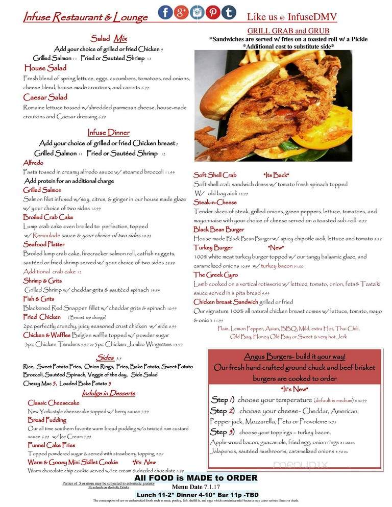Infuse - Temple Hills, MD menu_pic