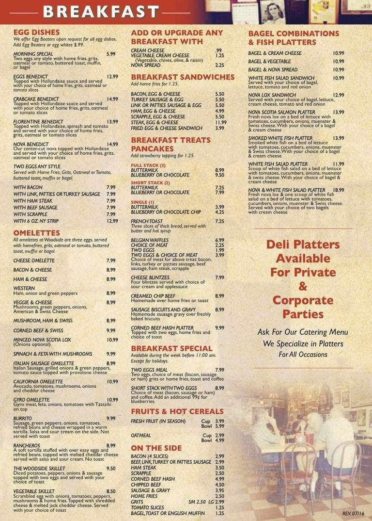 The Woodside Deli & Catering Co - Rockville, MD menu_pic