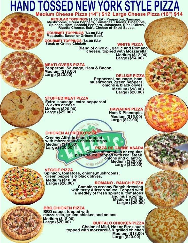 Lallo's Pizza - Frederick, MD menu_pic
