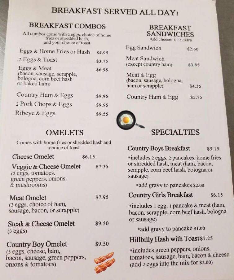 Jogails Country Cookin' - Winchester, VA menu_pic