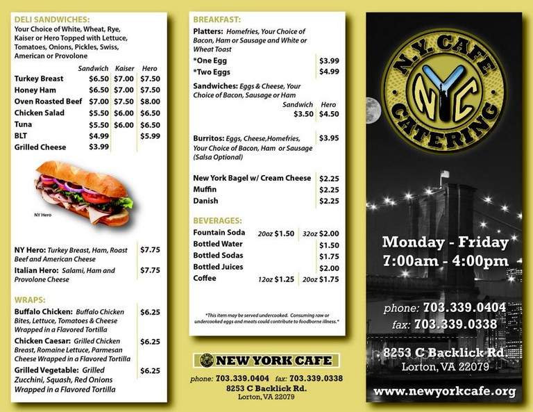 NY Cafe & Catering - Lorton, VA