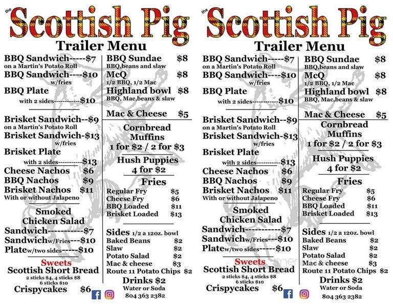 The Scottish Pig BBQ - Lanexa, VA menu_pic