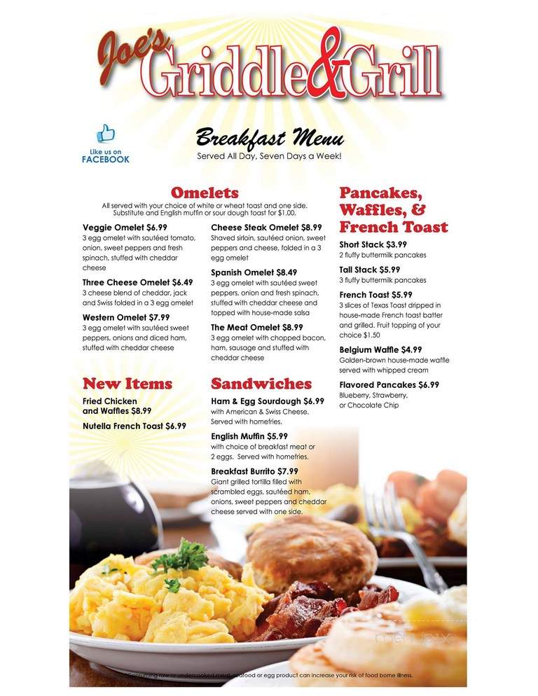 Joe's Farm Grill Menu Prices at Carl Coates blog