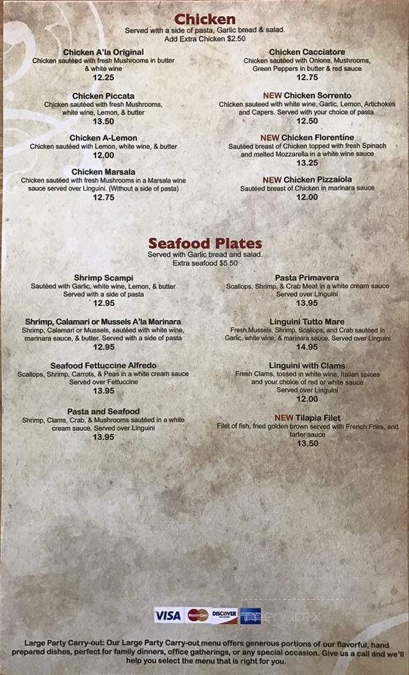Original Italian Pizza & Restaurant - Lynchburg, VA menu_pic