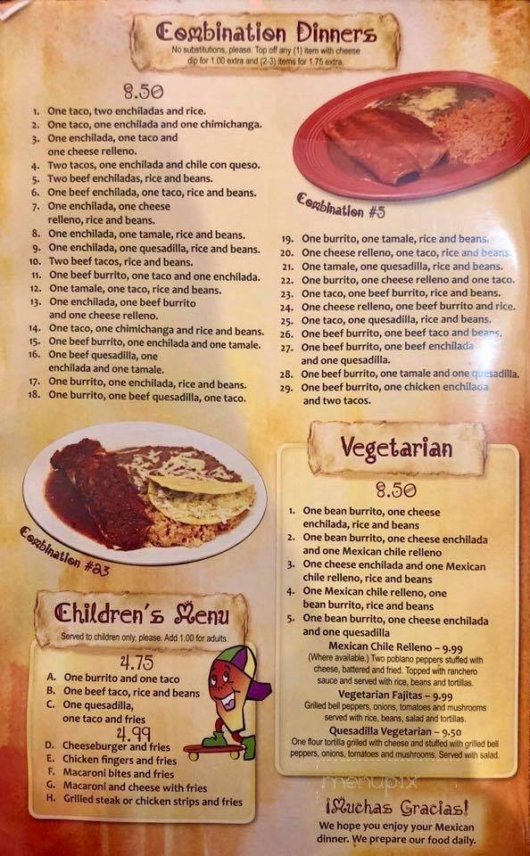 El Mariachi - Summersville, WV menu_pic