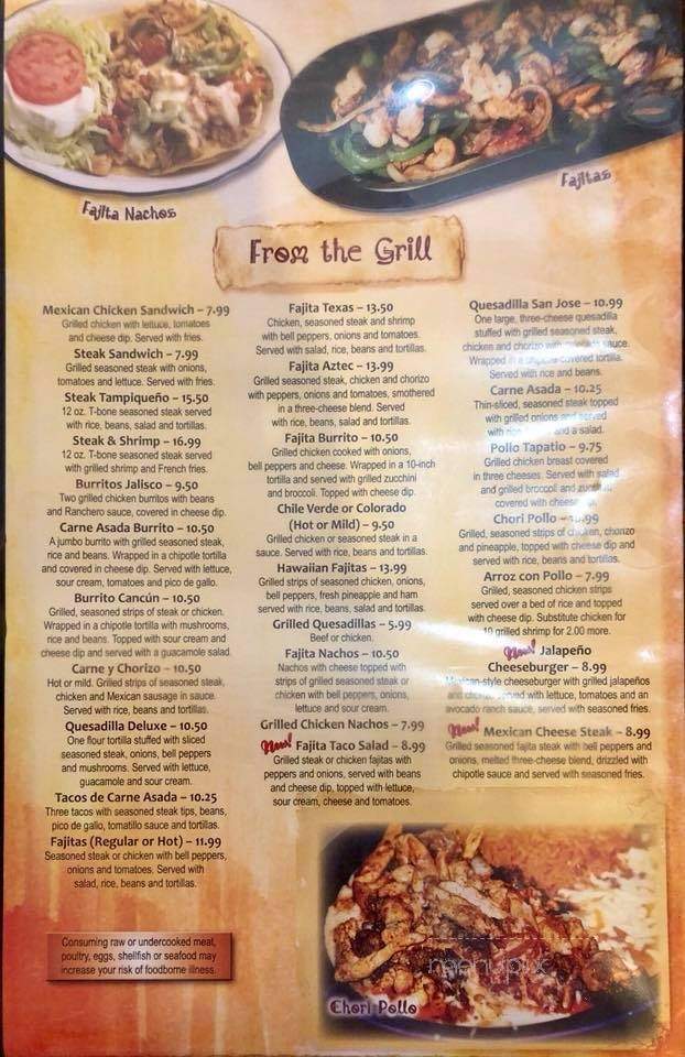 El Mariachi - Summersville, WV menu_pic