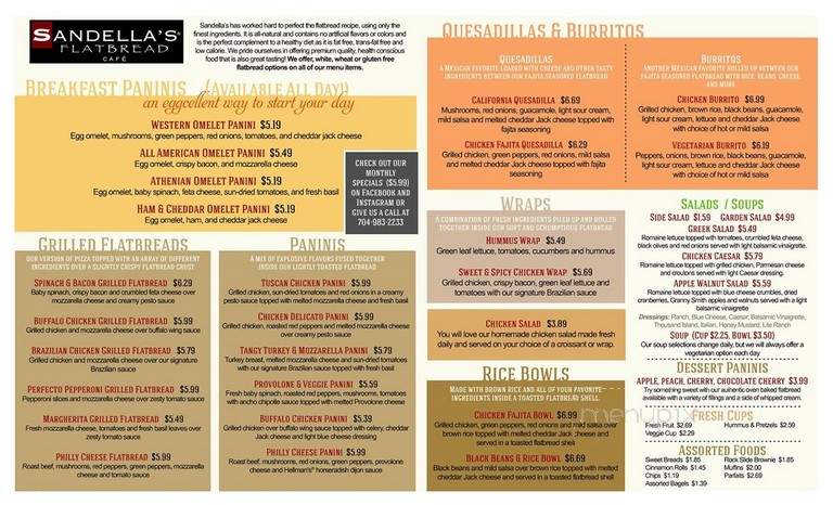 Second Street Sundries - Albemarle, NC menu_pic