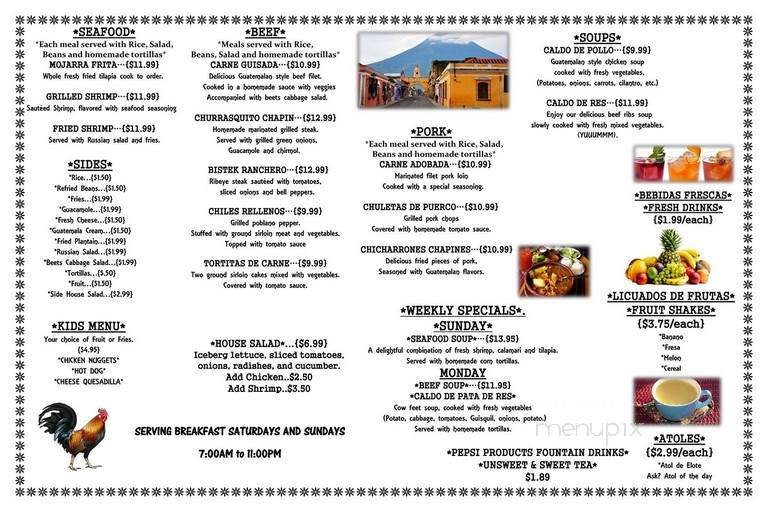 El Chapin - Durham, NC menu_pic