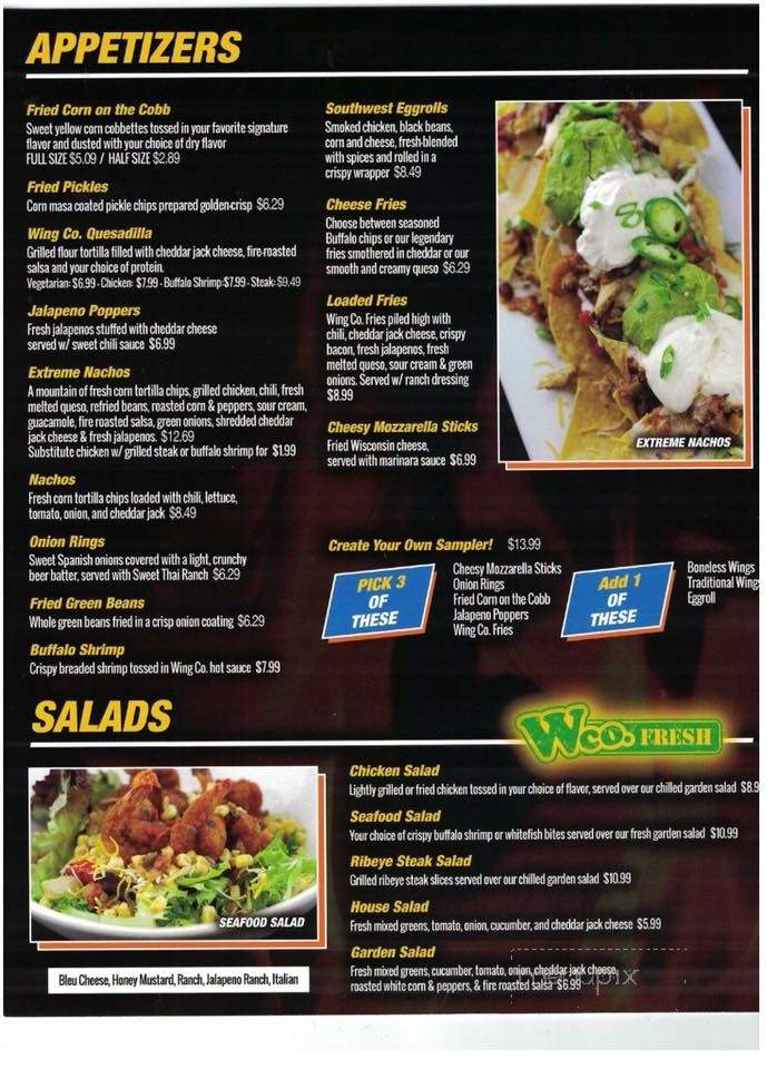 The Wing House - Cameron, NC menu_pic