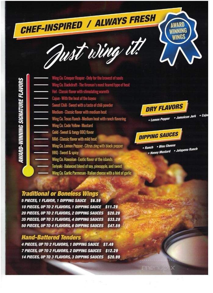 The Wing House - Cameron, NC menu_pic