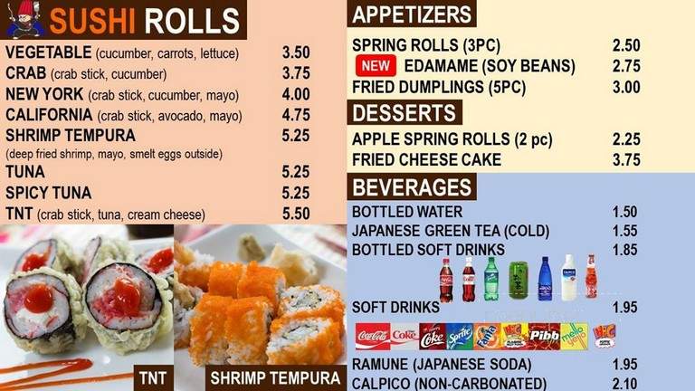 Miyabi Jr Express - Fayetteville, NC menu_pic