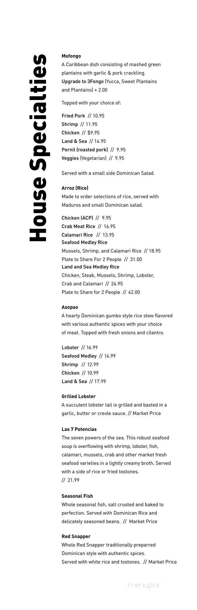 Villa Verde - Greenville, NC menu_pic