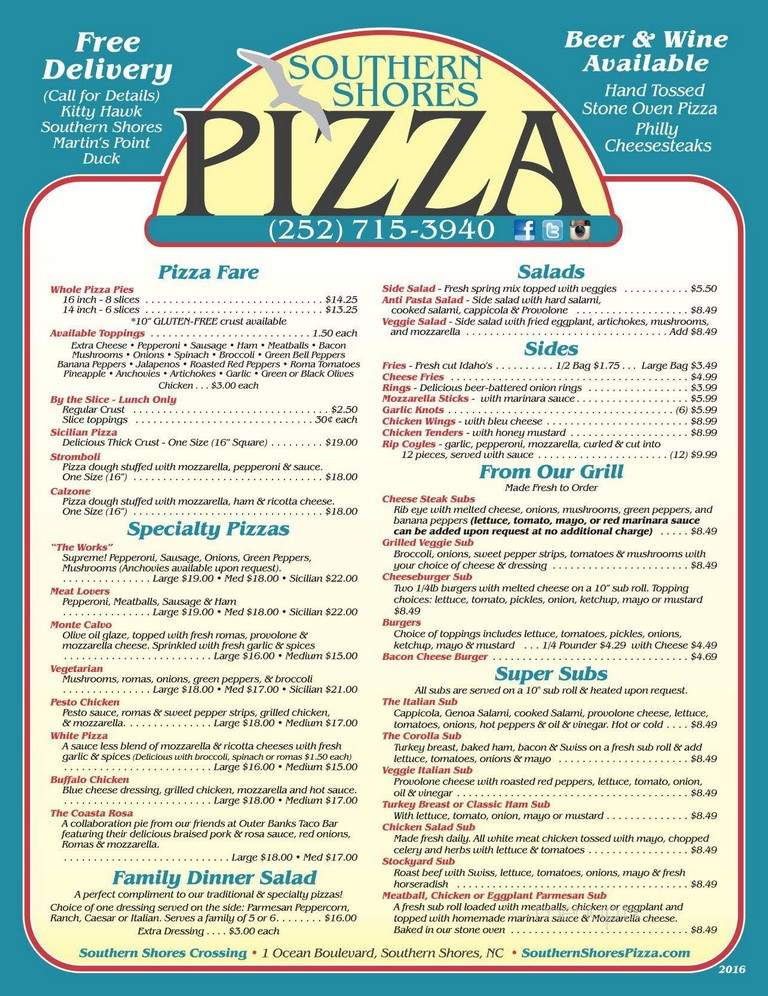 Southern Shores Pizza & Deli - Southern Shores, NC