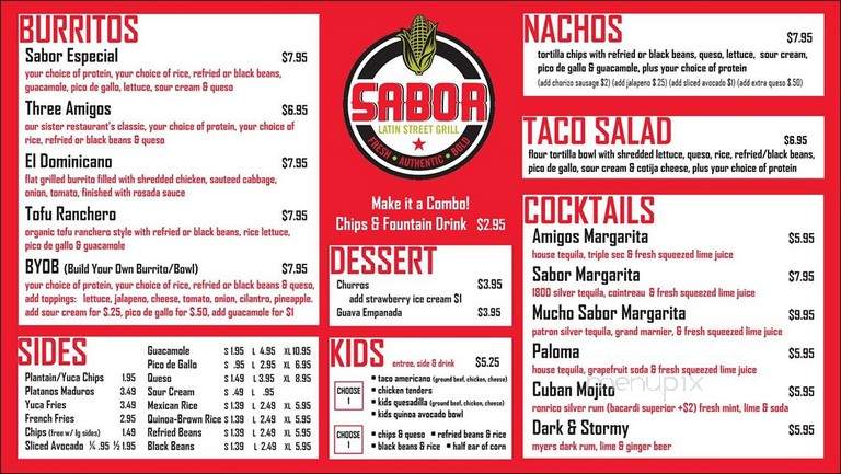 Sabor Latin Street Grill - Indian Trail, NC menu_pic