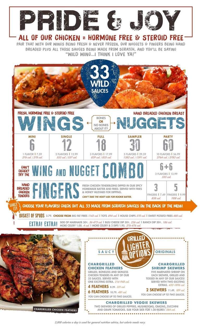 Wild Wings Cafe - Asheville, NC menu_pic