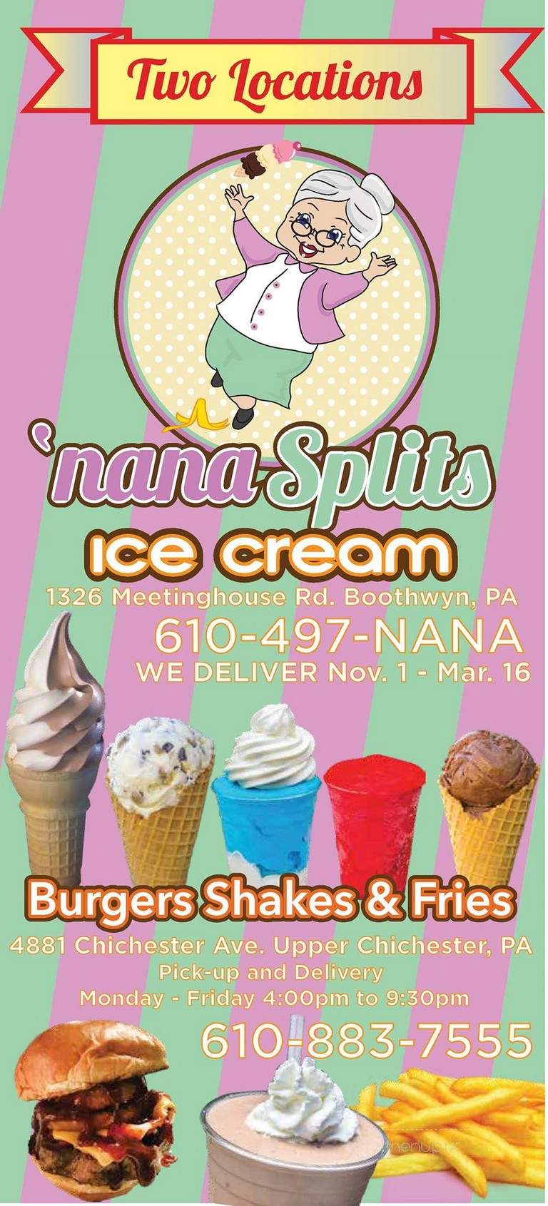 'nanaSplits - Boothwyn, PA menu_pic