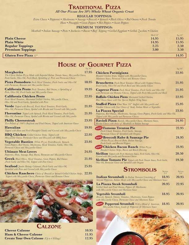 La Piazza Brick Oven Pizza And Ravioli House - Sea Isle City, NJ
