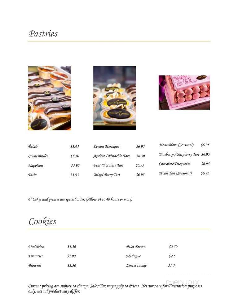 La Maison du Macaron - New York, NY menu_pic