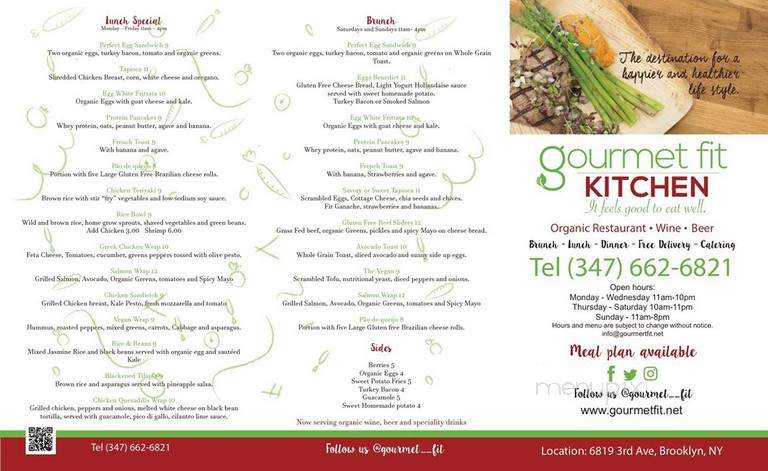 Gourmet Fit - Brooklyn, NY menu_pic