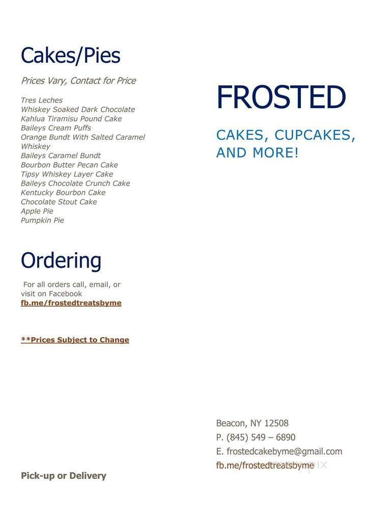 Get Frosted Cupcakery - Beacon, NY menu_pic