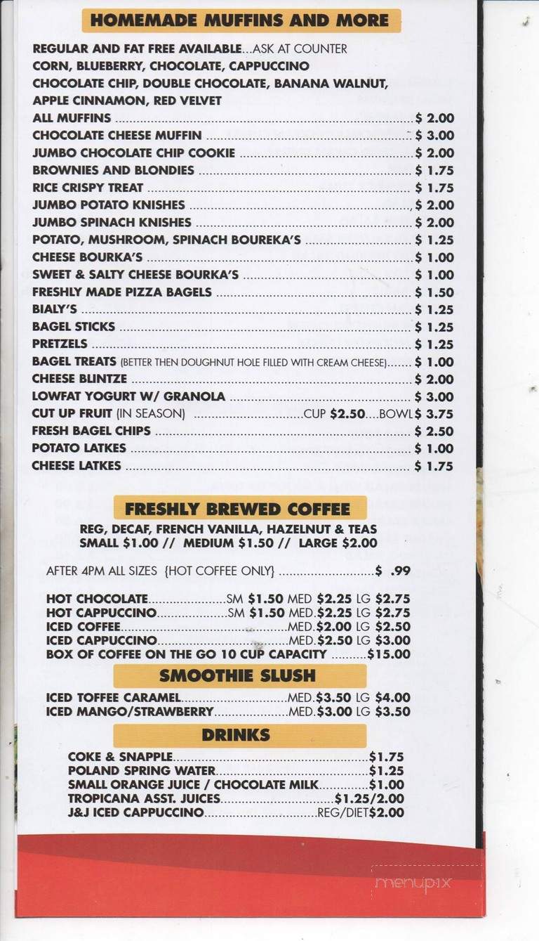 Kosher Bagels Avenue M - Brooklyn, NY menu_pic