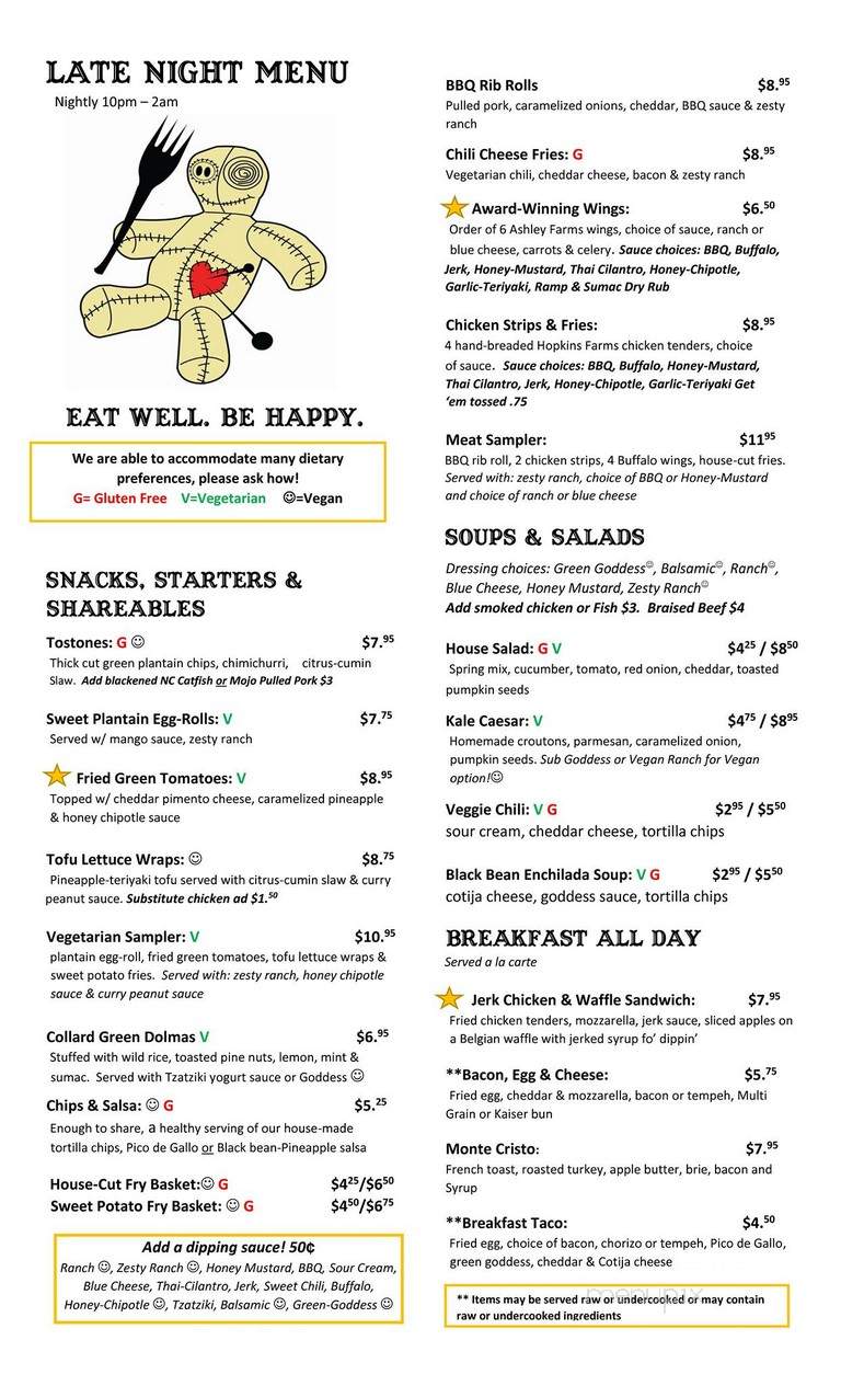 Mojo Kitchen & Lounge Food Truck - Asheville, NC menu_pic
