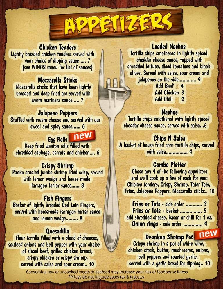 Cheers - Sunrise, FL menu_pic