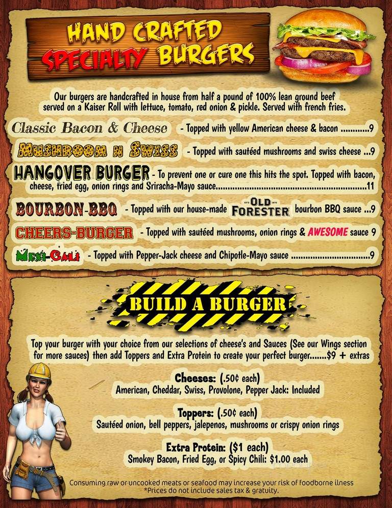 Cheers - Sunrise, FL menu_pic