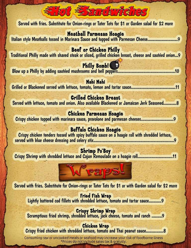 Cheers - Sunrise, FL menu_pic