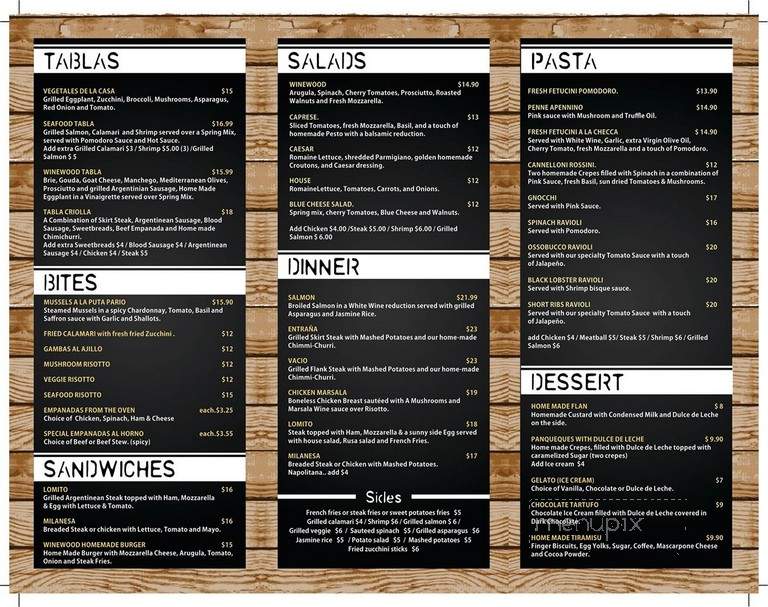 Winewood - Miami, FL menu_pic